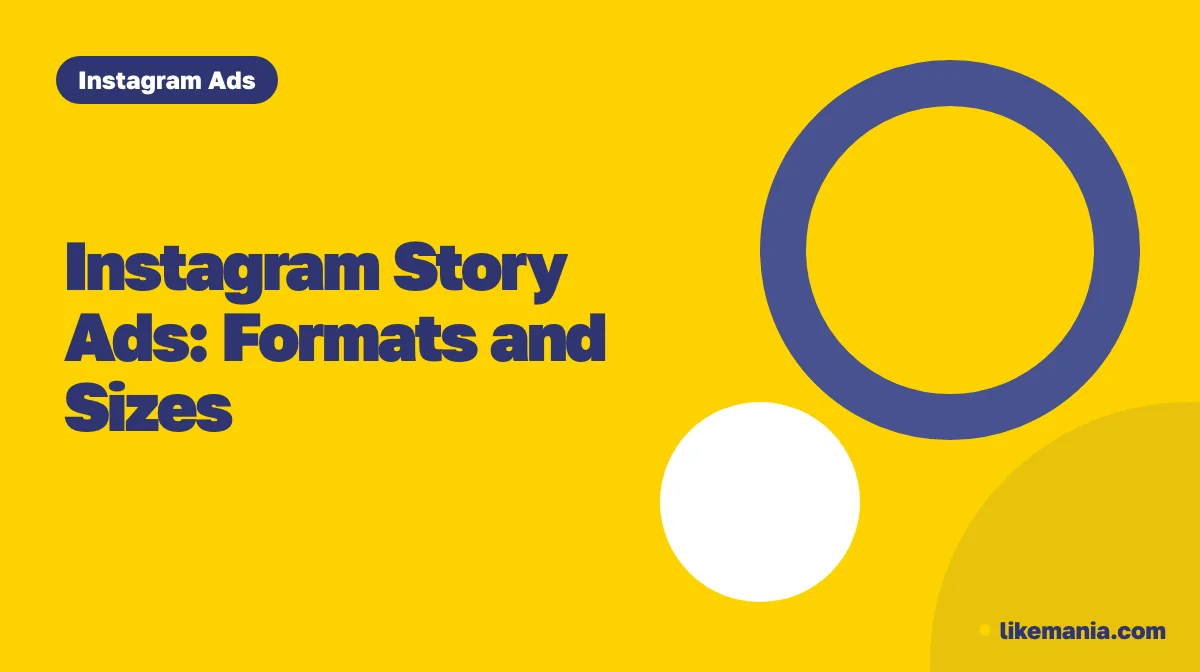 Instagram Story Ads: Formats and Sizes. A vertical Story ad frame with a 9:16 label and a progress bar